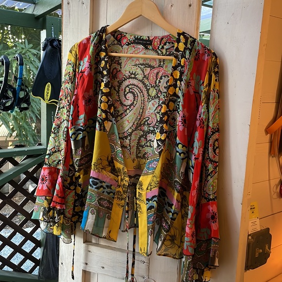 Etro Tops - Etro it44 Etro Silk floral blouse top kimono